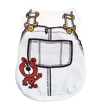 Load image into Gallery viewer, Spring Summer Dog Clothes Cotton Pet Fake Strap Vest Cat Dog Shirt Breathable Cute Pet Clothes Supplies
