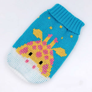 Warm Winter Cartoon Dog Clothes Warm Christmas Sweater For Small Dogs Pet Clothing Coat Knitting Crochet Cloth