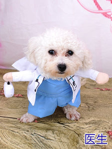 Cosplay Dog Clothes For Small Dogs Winter French Bulldog Jacket Standing Cartoon Dog Halloween Costume  Chihuahua Pet Clothes