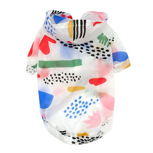 Load image into Gallery viewer, Dog Raincoat Sun-proof Clothing Summer Sun Protection Hoodie Small Dog Clothes Print Poncho For Small Medium Pets Puppy Cat
