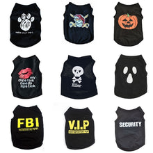 Load image into Gallery viewer, Cat Clothes Puppy Shirt For Dogs Halloween Cat Vest Small Dog Clothing Pet T-shirt Summer Dog Clothes Ropa Perro Yorkie Bulldog
