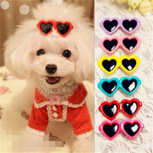Load image into Gallery viewer, New Pet Lovely Heart Sunglasses Hairpins Pet Dog Bows Hair Clips for Puppy Dogs Cat Yorkie Teddy Pet Hair Decor Pet Supplies 1pc
