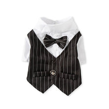 Load image into Gallery viewer, Gentleman Dog Clothes Wedding Suit Formal Shirt For Small Dogs Bowtie Tuxedo Pet Outfit Halloween Christmas Costume
