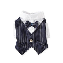 Load image into Gallery viewer, Gentleman Dog Clothes Wedding Suit Formal Shirt For Small Dogs Bowtie Tuxedo Pet Outfit Halloween Christmas Costume
