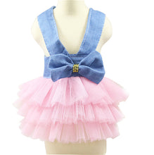Load image into Gallery viewer, Summer Dress for Dog Pet Dog Clothes Wedding Dress Skirt Puppy Clothing Spring Fashion Jean Pet Clothes XS-L
