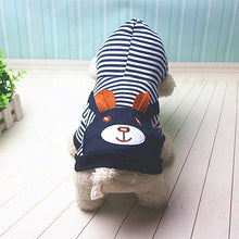 Load image into Gallery viewer, PUOUPUOU Fashion Striped Pet Dog Clothes for Dogs Coat Hoodie Sweatshirt Winter Ropa Perro Dog Clothing Cartoon Pets Clothing
