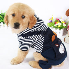 Load image into Gallery viewer, PUOUPUOU Fashion Striped Pet Dog Clothes for Dogs Coat Hoodie Sweatshirt Winter Ropa Perro Dog Clothing Cartoon Pets Clothing
