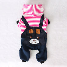 Load image into Gallery viewer, PUOUPUOU Fashion Striped Pet Dog Clothes for Dogs Coat Hoodie Sweatshirt Winter Ropa Perro Dog Clothing Cartoon Pets Clothing
