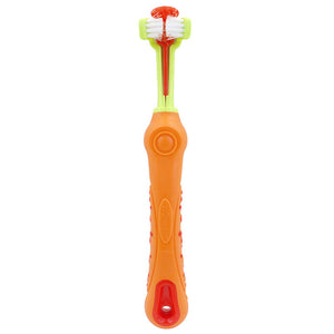 Dog Toothbrush Soft Pet Cat Toothbrush withThree Sided Dogs Rubber Tooth Brush Bad Breath Tartar Teeth Tool Pet Accessories