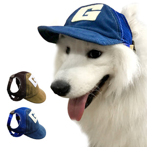Didog Mesh Dog Sun Hat Fashion Baseball Cap Breathable Sport Hats With Ear Holes Fot Pets Outdoor Summer Headwear Accessories