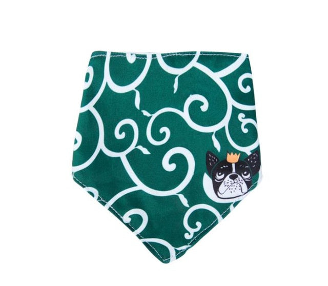 Pet Neckerchief Cat dog accessories scarf  Waterproof printing bandana Bibs Scarf Collar Pet saliva towel cotton triangle towel