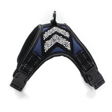 Load image into Gallery viewer, Pet Dogs Safe Vest Travel Supplies Meash Breathable Reflective Harness with Glittering Rhinestone Wholesale Pet Accessories
