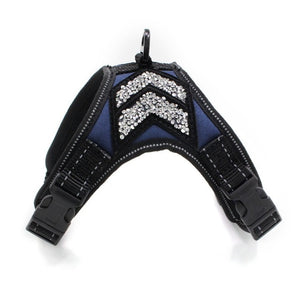 Pet Dogs Safe Vest Travel Supplies Meash Breathable Reflective Harness with Glittering Rhinestone Wholesale Pet Accessories
