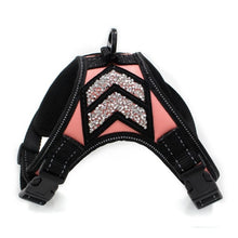 Load image into Gallery viewer, Pet Dogs Safe Vest Travel Supplies Meash Breathable Reflective Harness with Glittering Rhinestone Wholesale Pet Accessories
