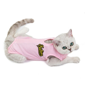 Soft Cat Clothes Recovery Suit For Wounds Dog Shirt After Surgery Wear Cat Clothing Anti Pet Licking Wounds Cat Vest S-XL