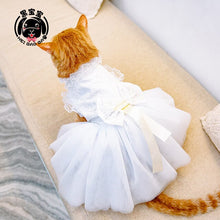 Load image into Gallery viewer, Summer Pet Cat Dresses Lovely Cat Dress Lace Wedding Skirts Small Cat Clothes Spring Ropa Para Gato Clothing for Pets OO50QZ
