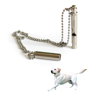 Ultrasonic With Cap Chain Command Metal Pet Training Interactive Flute Dog Whistle Recall Accessories Adjustable Pitch