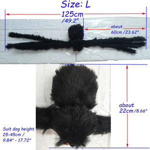 Dog Halloween Pet Costume Funny Joke Cat accessories Black Spider Prank Scary Prop Horror party Villain Bug terror Animals DIY