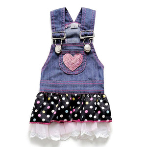 Summer Fashion Lovely Pet Dog Dress Cat Strap Skirt Cute Dot Puppy Clothes Apparels Size XS S M L XL