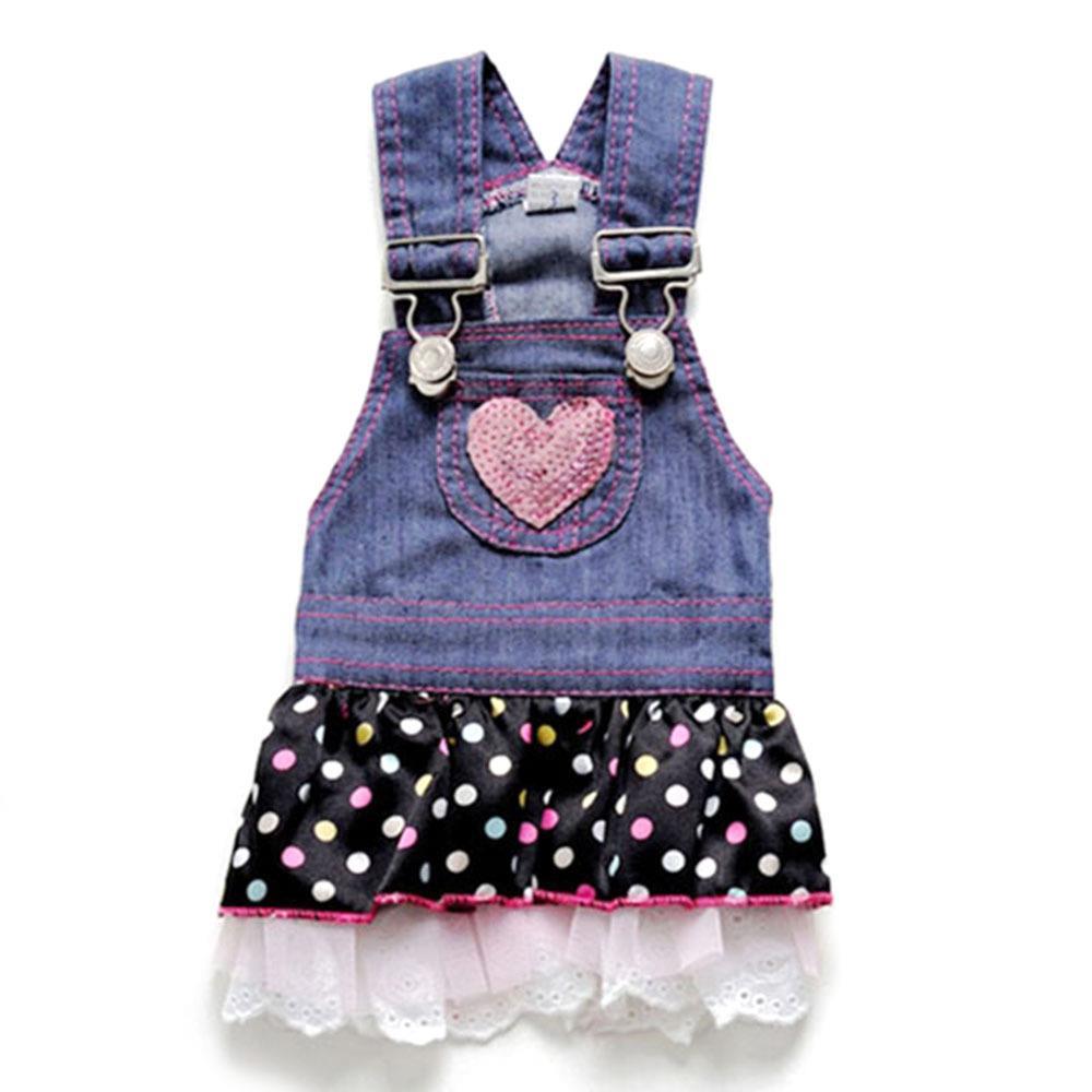 Summer Fashion Lovely Pet Dog Dress Cat Strap Skirt Cute Dot Puppy Clothes Apparels Size XS S M L XL