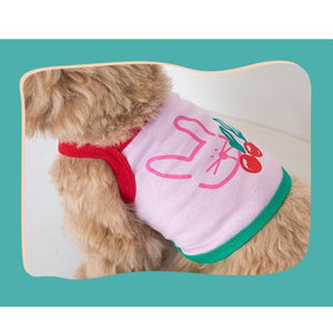 Summer Dog Clothes Cartoon Rabbit Carrot T-shirt Vest For Small Medium Puppy Yorkshire Shih Tzu Cute Pets Outdoor Ropa Perro