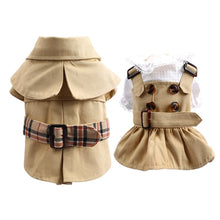 Load image into Gallery viewer, Spring Autumn Puppy Dog Clothes Handsome Trench Small Dog Coat With Belt Fashion Jacket For Small Dog Costumes Ropa Para Perro

