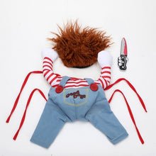 Load image into Gallery viewer, Pet Dog Halloween Clothes Dogs Holding a Knife Halloween Christmas Costume Novelty Funny Pet Cat Party Cosplay Apparel Clothing
