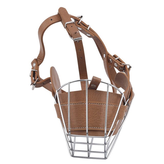 Metal Wire Basket Dog Muzzle Pet Anti-Call Mask Large Dog Pitbull Bull Terrier Anti-Bite Bark Chew Muzzles Pet Accessories
