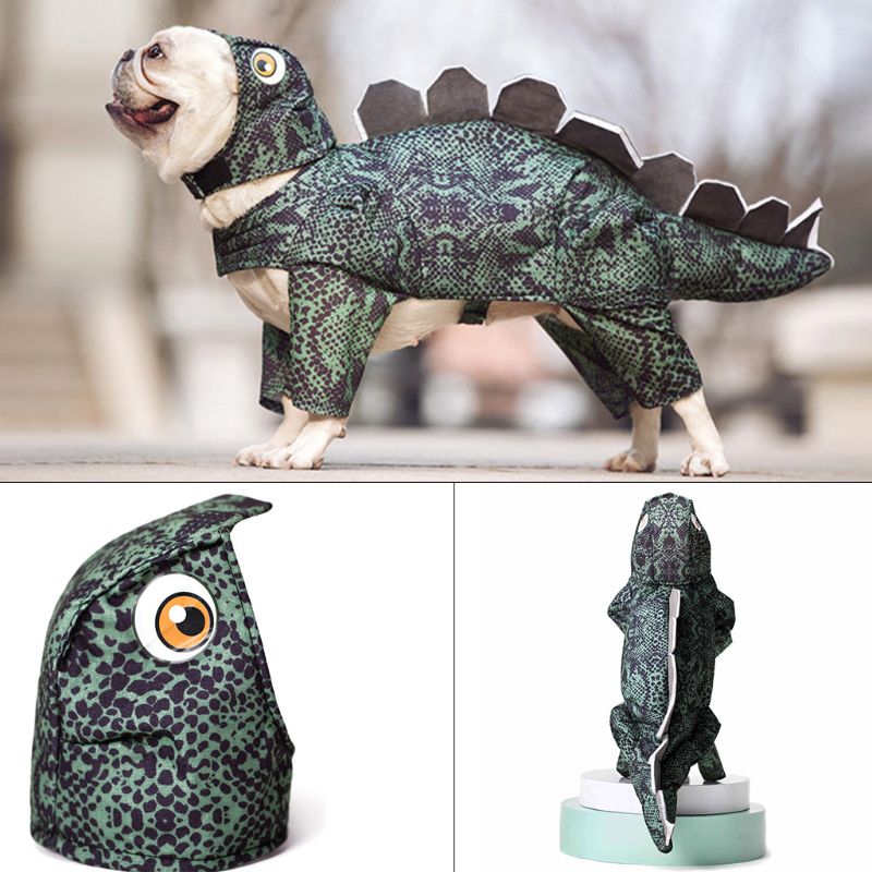 Pet Cat Clothes Cute Funny Dinosaur Dog Costumes Coat Winter Warm Clothing For Small Dog Kitten Hoodie Puppy