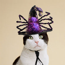 Load image into Gallery viewer, Pet Halloween Party Cat Hat Costume Decoration Cat Clothes Hat Spider Witch Hat Pet Cat Kitten Cosplay Clothes Cap Accessories
