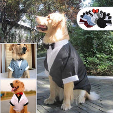 Load image into Gallery viewer, AHUAPET Tuxedo Dog Suit For  Pug Clothes Large Clothes Jacket For Dog Tuxedo Costume Big Dogs Coat Stripes  Clothes Pet Apparel
