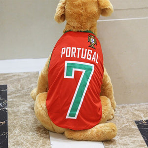 Summer pet Vest Ventilate Dog Clothes Basketball Football National Team Shirt Pets jacket For Puppy Medium large Dogs boy girl