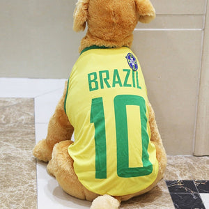 Summer pet Vest Ventilate Dog Clothes Basketball Football National Team Shirt Pets jacket For Puppy Medium large Dogs boy girl