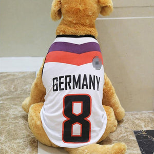 Summer pet Vest Ventilate Dog Clothes Basketball Football National Team Shirt Pets jacket For Puppy Medium large Dogs boy girl