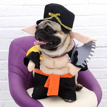 Load image into Gallery viewer, Pet Dog Halloween Clothes Dogs Holding a Knife Halloween Christmas Costume Novelty Funny Pet Cat Party Cosplay Apparel Clothing
