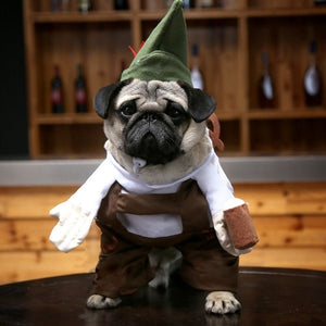 Pet Dog Halloween Clothes Dogs Holding a Knife Halloween Christmas Costume Novelty Funny Pet Cat Party Cosplay Apparel Clothing