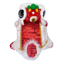 Load image into Gallery viewer, Red Yellow Sequins Pet New Year&#39;s Chinese Costume Dragon Dance Lion Dog Clothes Funny Dog Clothes Puppy Lion Dance Dog Clothes
