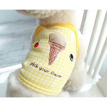Load image into Gallery viewer, Summer Ice Cream Clothes For Dog Cartoon Dog Clothes T-shirt Vest  Puppy Cute For Small Medium Yorkshire Shih Tzu Ropa Perro
