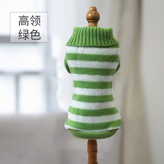 Dog Sweater Knitted Pet Sweater Teddy Bears Beau High Neck Warm Knitted Cat Clothes Autumn Winter  Clothing for Cats BB50WY