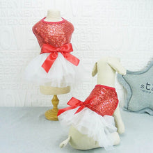 Load image into Gallery viewer, Summer Fashion Cat Clothes for Kitten Small Dogs Wedding Dresses for Yorkies Bright Princess Puppy Dress with Sequin Decoration
