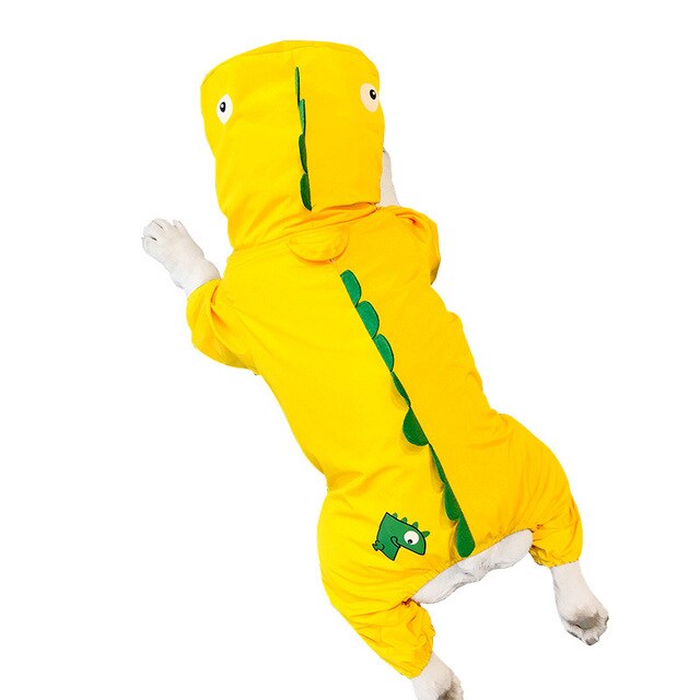 Cute Dinosaur Cosplay Dog Raincoat For Small Medium Dogs Rain Coat Pet Clothes Waterproof French Bulldog Pug Corgi Jacket HEC03
