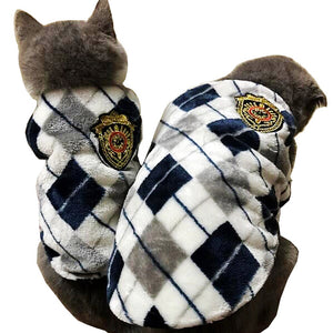 Red /Yellow /Gray  Autumn Winter Flannel Cat Vest  Dog Cat Shirt  Pet outfit Cat Coat Clothes for Small Cat Dog Puppy