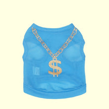 Load image into Gallery viewer, Small Dog Cat Big Gold Chain Millionaire Suit Funny clothes Interesting Logo Pet Product Cute Humorous Clothes Shipping

