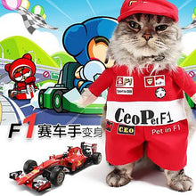 Load image into Gallery viewer, Small Cats Clothes Funny Cos Play Dogs Clothing Racer Standing Halloween For Dress Pets Cat Costume Products kedi vestito cane
