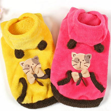 Load image into Gallery viewer, Cute NEW Autumn Pet Cat Clothes Soft two-sided Coral Fleece Cat Hoodies Dog Cat Clothes for Small Cat Pet Puppy
