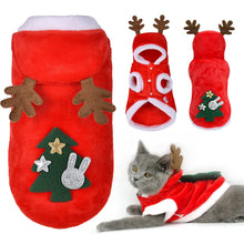 Load image into Gallery viewer, Christmas Cat Clothes Small Dogs Cats Santa Costume Kitten Puppy Outfit Hoodie Warm Pet Dog Clothes Clothing Accessories
