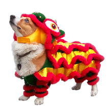 Load image into Gallery viewer, Funny Pet Dog Clothes Lion Dance Cat Costume For Small Medium Dogs Corgi New Year Traditional Clothing French Bulldog Dress Up
