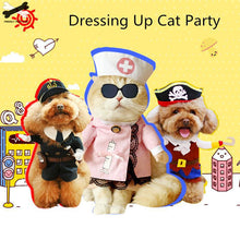 Load image into Gallery viewer, Funny Cat Clothes Pirate Suit Clothes For Cat Costume Clothing Corsair Halloween Clothes Dressing Up Cat Party Costume Suit 23
